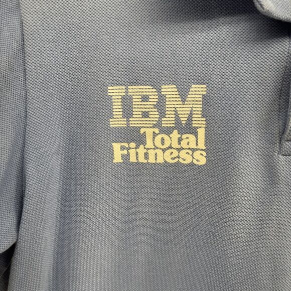 Vintage Nike IBM Collab 70s Nike Polo with IBM Fitness Center Rare Mens M - Picture 3 of 14